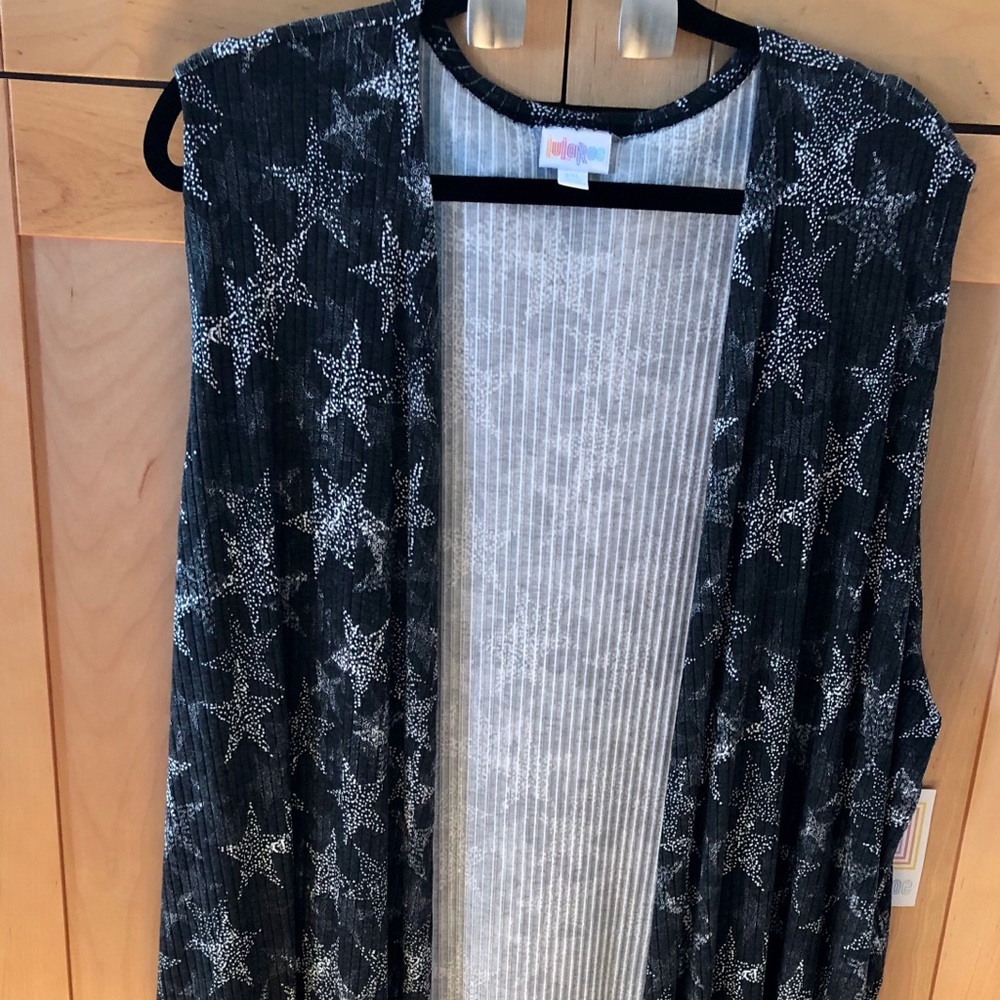 3XL Joy duster like vest Black & White